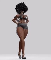 afro animated bahaal_(jinn_hunter) dark-skinned_female female first_porn_of_character jinn_hunter muscular_female tagme venommoe video