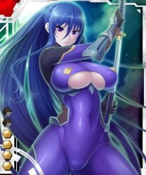 00s akiyama_rinko aoi_nagisa_(metalder) breasts card_(medium) card_(red-sr) card_(sr) female female_focus katana large_breasts lilith-soft ninja official_art purple_bodysuit solo tagme taimanin_(series) taimanin_asagi taimanin_asagi_battle_arena taimanin_asagi_battle_arena_all_card_gallery taimanin_yukikaze weapon