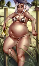 1girls bbw belly belly_bulge belly_expansion belly_overhang big_belly big_breasts big_female bikini bloated blush blushing bra breasts chubby chubby_female cleavage clenched_teeth embarrassed fat fat_female fat_fetish fat_girl fat_woman fatty female female_only fence food grey_eyes hat huge_breasts human kipteitei large_female obese obese_female outdoors overweight overweight_female pig plump pork_chop sideboob solo source_request sweat thick_thighs tubby weight_gain white_hair wide_hips