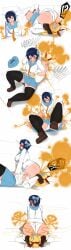 !!! !? 2girls ass_grab ass_on_face big_ass big_butt blue_bow blue_hair blush closed_eyes color colored crying crying_with_eyes_open embarrassed facesitting fart fart_cloud fart_fetish farting farting_in_face female_only headgear headwear kirisaki_chitoge laying_down laying_on_back lazei legwear looking_back multiple_views nisekoi one_eye_closed open_mouth panties rear_view red_bow red_eyes ribbon school_uniform schoolgirl short_hair side_view sketch skirt skull_and_crossbones tagme tears thick_thighs thighhighs tongue_out top_view tsugumi_seishirou white_panties yellow_hair yuri