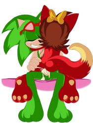 anthro ass canine canon_couple cum_on_pussy eulipotyphlan fiona_fox fox fox_girl furry furry_female furry_male hedgehog j_nsfw male/female mammal scourge_the_hedgehog sonic_(series) sonic_the_hedgehog_(archie) straight tagme tail