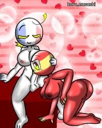 1futa 1girls alternate_version_available balls big_breasts big_penis blowjob breasts closed_eyes countryhumans countryhumans_girl cumflated_belly cumflation different_eye_color duo erection fellatio female forced_oral france_(countryhumans) futa_on_female futanari humanoid humanoid_penis kuro_musashi naked oral penis questionable_consent red_body sex sitting smooth_balls smooth_penis spain_(countryhumans) white_body yellow_hair