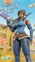 1girls 3d ass avatar_legends big_ass big_breasts blue_eyes bottom_heavy breasts brown-skinned_female brown_body brown_skin bust busty chest clothing curvaceous curvy curvy_figure dark-skinned_female dark_skin english_text female female_focus firearm fortnite gun hips hourglass_figure huge_ass huge_breasts human korra large_ass large_breasts legs mature mature_female nickelodeon rifle slim_waist supercasket text the_avatar the_legend_of_korra thick thick_hips thick_legs thick_thighs thighs top_heavy voluptuous voluptuous_female waist water_tribe waterbender weapon wide_hips