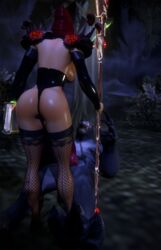 2019 3d animal_genitalia animal_penis ass assumi blizzard_entertainment canine canine_penis corruptor_raiment female human human_warlock large_breasts malesub mottec original_character red_hair stockings thighhighs warcraft warlock warlock_(warcraft) worgen world_of_warcraft