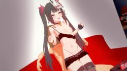 1boy1girl 3d ahe_gao ahegao_face animated belt black_hair black_stockings black_topwear blush breasts butterfly-shaped_pupils camera choker glove golden_penis gradient_hair high_leg_thong honkai:_star_rail kitsune_mask kksallyear koikatsu long_hair microskirt nipples no_sound open_mouth photographer pleated_skirt purple_eyes pussy sex sex_on_couch small_top sparkle_(honkai:_star_rail) stockings tagme thong thong_aside tongue_out twintails video wardrobe_malfunction