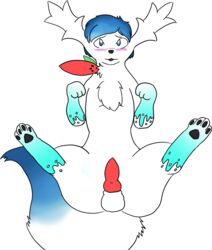 1boy 2019 alternate_color animal_genitalia animal_penis ass big_ass blush canine_penis erection feet feral furry hi_res knot legendary_pokemon linzolle looking_at_viewer male male_only mammal nintendo nude open_mouth original_character pawpads paws penis pokémon_(species) pokemon pokemon_(species) pokemon_dppt presenting shaymin shaymin_(sky_form) solo testicles thick_thighs video_games wide_hips