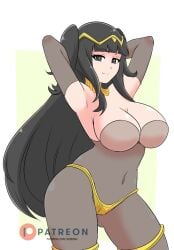 blunt_bangs bodystocking breasts female female_only fire_emblem fire_emblem_awakening looking_at_viewer nintendo noboru solo tharja_(fire_emblem)