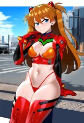 asuka langley sohryu from neon genesis evangelion by thetisai