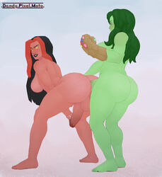 2d 2futas alternate_version_available anal anal_penetration anal_sex balls big_breasts big_penis breasts dandypixelmoto erect_while_penetrated from_behind from_behind_position futa_on_futa futa_only futa_sans_pussy futanari green-skinned_futanari green_hair green_skin huge_ass huge_balls huge_breasts huge_cock hulk_(series) infinity_gauntlet marvel marvel_comics nude penis red-skinned_futanari red_she-hulk red_skin sex she-hulk simple_background thick thick_thighs two_tone_hair voluptuous voluptuous_futanari