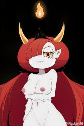 big_breasts hekapoo myskart red red_eyes red_hair star_vs_the_forces_of_evil white_body