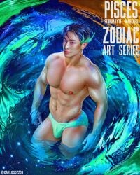 abs asian asian_male biceps bulge carlos_gzz carlos_gzz_zodiac celebrity east_asian east_asian_male in_water male male_only muscles muscular muscular_male musician pecs pisces pisces_(zodiac) real_person shirtless_male underwear underwear_only wonho zodiac