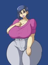 1girls asian asian_female big_ass big_breasts blouse female female_only full_body giant_breasts glitch_techs hand_over_breast huge_breasts ivanpanced_(artist) looking_at_viewer married_woman mayumi_kubota milf nickelodeon pants pink_sweater smirk solo thick_thighs wedding_ring wide_hips