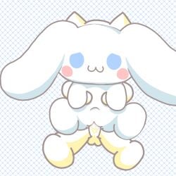 1:1 :3 cinnamon_(cinnamoroll) cinnamoroll cinnamoroll_(series) duo female feral fur genitals male male/female penis sanrio smile xinpero