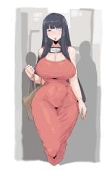 1girls bag bangs blush blush_lines blushing bracelet breasts brown_bag curvaceous curvy curvy_female dress female grey_eyes hyuuga_hinata kunoichi large_breasts leebongchun long_hair mature mature_female milf naruto naruto_(series) ninja_headband one_eye_closed purple_hair purse red_dress ring shoulder_bag sidelocks skin_tight sleeveless sleeveless_dress solo straight_hair tight_clothing tight_dress triangle_mouth very_long_hair voluptuous voluptuous_female wedding_band wedding_ring wink