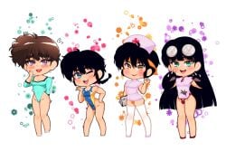 4boys chibi_style femboy male male_only ranma-kun ranma_1/2 ranma_saotome ryoga_hibiki suiren_ciao tagme tagme_(character) tatewaki_kuno yaoi