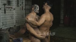 3d anal azog3d bara dead_by_daylight gay glasses jonah_vasquez lifting male_focus male_only mask muscle nude the_trapper tool_wall