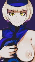 aurahack big_breasts elizabeth_(persona) highres naughty_face persona persona_3 seductive seductive_smile smile