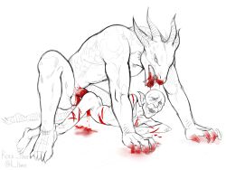 anal baldur's_gate_3 bg3 blood cuts dark_urge_(baldur's_gate) dnd dragonborn_(dnd) dubcon dubious_consent dungeons_and_dragons gay goblin gore male male_on_male rote_haare size_difference
