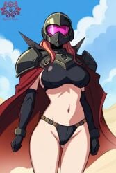 ai_generated armor big_breasts breasts drawing female helldivers helldivers_(series) helldivers_2 helmet latex latex_gloves one_girl patreon patreon_username queen_of_hearts queenhearts soldier video_games