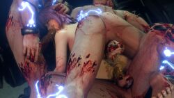 3d ayane_(doa) blood ccum_in_ass cowgirl_position cum_in_ass cum_in_pussy cum_inside dead_or_alive double_penetration forced from_behind monster nigi2 ninja_gaiden penis rape sex vaginal_penetration zombie