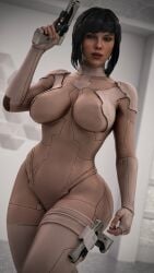 3d 3d_render bangs big_ass big_breasts bodysuit bubble_butt celebrity cga3d child_bearing_hips clothed clothed_female clothing curvaceous curvaceous_female curvaceous_figure curves curvy curvy_body curvy_female curvy_figure curvy_hips curvy_thighs erotichris fingerless_gloves fully_clothed gloves gun holding_gun holding_object holding_weapon holster holstered_weapon hourglass_figure huge_ass huge_breasts large_ass large_breasts looking_at_viewer photorealistic pistol realistic scarlett_johansson short_hair skin_tight skindentation skinsuit thick_thighs thigh_holster weapon weapons wide_hips