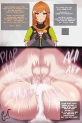 belle_(zenless_zone_zero) cum_in_pussy female futa_on_female futanari ginger heddy_(zenless_zone_zero) intersex light-skinned_male light_skin male mating_press mochoart npc_(zenless_zone_zero) zenless_zone_zero