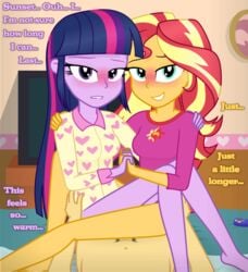 1boy animated bisexual dialogue equestria_girls female hasbro looking_at_viewer male multiple_girls my_little_pony pov rainbow_rocks randomtriples sex sunset_shimmer threesome twilight_sparkle_(mlp)