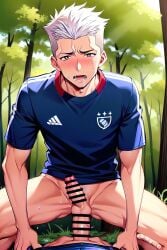 ai_generated anal anal_sex gay gay_sex gray_hair guy homo male sex yaoi