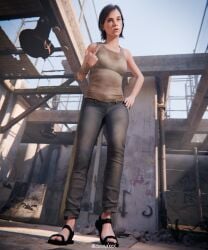 ellie_(the_last_of_us) ellie_williams female jeans lewdrex sandals tagme the_last_of_us