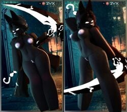 1girls 3d areolae black_body black_hair black_hair_female breasts cat_ears looking_at_viewer naked naked_female nipples pose pussy roblox robloxian scythe source_request tagme thighs tongue tongue_out white_nipples white_pussy zyxreign