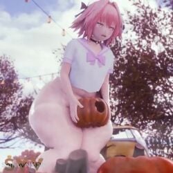 1boy 3d animated ass astolfo_(fate) big_ass big_butt big_thighs bottom_heavy bottomless bubble_butt choker curvaceous curvy curvy_male erection fat_ass fate/apocrypha fate/grand_order fate_(series) femboy fucking_pumpkin huge_ass huge_butt huge_thighs improvised_sex_toy longer_than_10_seconds male male_only masturbation otoko_no_ko outdoors penis pink_hair pumpkin pumpkin_masturbation shorter_than_30_seconds sonivvnsfw sound tagme thick_ass thick_butt thick_hips thick_legs thick_thighs thighs video voluptuous voluptuous_male wide_hips