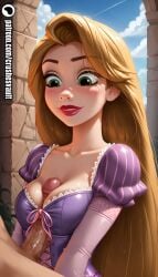 ai_generated blonde_hair breasts disney rapunzel rapunzel_(tangled) tangled titjob