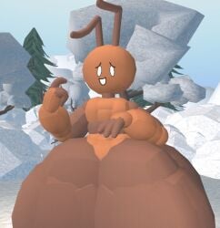 1boy antennae ants big_ass big_butt bottom_heavy choco_(dozighost) dozighost_(fanarts) male male_only non-human original original_character rec_room scott_automaton tagme thick_thighs