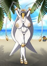 1girls almost_naked arms_behind_back big_breasts big_tongue breasts female female_focus female_only female_pikachu gallo_wazavi game_freak heels high_heels looking_at_viewer ms._wavychu namipika-chan nintendo outdoors pheroache pheromosa pikachu pokémon_(species) pokemon pokemon_(species) pokemon_sm pokemon_usm pokemon_ww solo_focus tagme thick_thighs thighs tongue tongue_out ultra_beast