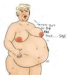 1boy 2d ambiguous_gender bbm belly belly_grab belly_overhang blonde_hair boobs_out breasts breasts_out chubby chubby_male completely_naked completely_naked_male completely_nude completely_nude_male dilf donald_j_trump donald_trump elderly elderly_male funny gilf grabbing grabbing_belly humor male male/male male_breasts male_only manboobs naked naked_male nude nude_male orange_skin overweight overweight_male politics stomach stomach_bulge talking talking_to_another unknown_artist vore vore_belly white_background wtf