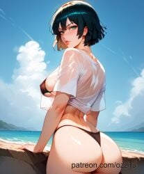 ai_generated ass beach female fubuki_(one-punch_man) one_punch_man ozziru