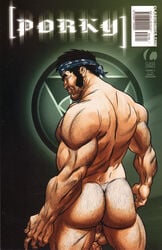 1boy arm_hair ass back_view balls ballsack bandana bara barcode beard_stubble big_ass black_hair blue_eyes body_hair bubble_ass bubble_butt chest_hair class_comics dark_hair dat_ass erection facial_hair from_behind front_cover hairy hairy_arms hairy_ass hairy_balls hairy_legs hairy_male headband human human_only logan_(artist) looking_at_viewer looking_back magazine magazine_cover male male_only manly masculine mature_male muscle muscles muscular_male naughty_face nude_male original_character penis perineum pinup scrotum sideburns smirk solo stubble suggestive testicles thick_eyebrows thick_thighs veiny_penis