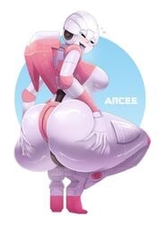 1girls ahe_gao ahegao androjuniarto anthro arcee ass ass_focus ass_grab big_ass breasts butt dat_ass female female_only huge_ass huge_breasts medium_breasts moaning naughty_face plain_background robot robot_girl seductive seductive_smile simple_background smile solo squatting tagme thick_thighs transformers transformers_g1 voluptuous