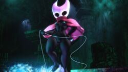 3d breasts cape cloak feet female hi_res hollow_knight hornet_(hollow_knight) mammal nipples pervertguy341 pussy red_cape rope small_breasts source_filmmaker video_games