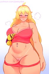 1girls blonde_hair clothing deee female female_only hair innie_pussy long_hair mechanical_arm panties panties_down piercing purple_eyes pussy rwby shirt solo tanline undressing yang_xiao_long