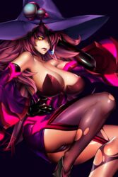 1girls big_breasts blazblue breasts cameltoe cleavage female female_only konoe_a_mercury large_breasts milf nine_the_phantom signhereplease solo witch witch_hat yellow_eyes