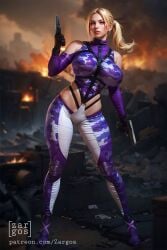 1girls abs ai_generated big_breasts breasts cleavage female fit fit_female hips large_breasts looking_at_viewer nina_williams nipples pinup tekken thick_thighs thighs zargos