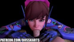 1boy 1girls 3d animated animation big_penis black_background blowjob bosskarts brown_eyes brown_hair clothed clothed_female_nude_male clothing d.va deepthroat eye_contact fellatio female hana_song light-skinned_female light-skinned_male light_skin looking_at_viewer nude nude_male overwatch overwatch_2 ponytail pov pov_eye_contact simple_background sloppy sloppy_blowjob sound throat_barrier veiny_penis video video_games