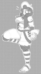 athletic athletic_female barefoot breast_outline clothed clothed_female female_only fully_clothed humanoid marie_(tag-a-long) mime mime_girl mouthless mouthless_female noseless original solo solo_female tag-a-long white_body white_skin