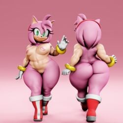 1girls 3d alternate_version_available amy_rose anthro ass big_ass big_butt boots breasts casual dat_ass eulipotyphlan exposed_torso female footwear furry genitals gloves green_eyes handwear headband hedgehog hi_res humanoid looking_at_viewer mammal muscular muscular_anthro muscular_female navel nipples nude pink_body pussy sega small_breasts solo solo_female sonic_(series) sonic_the_hedgehog_(series) tail vulkyasha