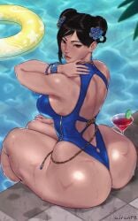 1girls aoranpb asian asian_female ass big_ass big_butt breasts brown_hair brunette_hair capcom chun-li curvy fat_ass female female_focus female_only hair_buns huge_ass huge_breasts huge_butt large_ass large_butt leotard light-skinned_female light_skin looking_at_viewer milf one-piece_swimsuit pool poolside sitting sitting_down solo street_fighter street_fighter_6 swimming_pool swimsuit swimwear thick thick_ass thick_thighs thighs voluptuous wide_hips