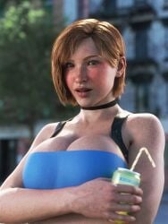 1girls 3d big_breasts breasts bust busty capcom chest cosplay curvaceous curvy curvy_figure female female_focus ginger ginger_hair huge_breasts human jill_valentine_(cosplay) large_breasts light-skinned_female light_skin mature mature_female morgan_tylle_(word2) red_hair resident_evil voluptuous word2