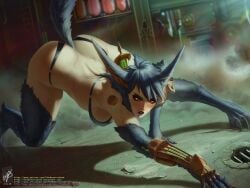 1girls bikini female league_of_legends monster_girl rule_63 themaestronoob warwick