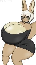 aged_up anthro big_ass big_breasts breasts_bigger_than_head brown_fur clothed dropedartist enormous_ass enormous_breasts female female furry furry_female furry_only huge_ass huge_breasts looking_at_viewer made_in_abyss nanachi open_mouth panties tail thick thick_ass thick_legs thick_thighs