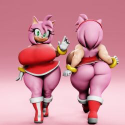 3d 3d_(artwork) amy_rose anthro ass big_breasts big_butt boots breasts clothing digital_media_(artwork) eulipotyphlan female footwear green_eyes hedgehog hi_res humanoid mammal muscular muscular_anthro muscular_female sega solo solo_female sonic_(series) sonic_the_hedgehog_(series) thick_thighs vulkyasha